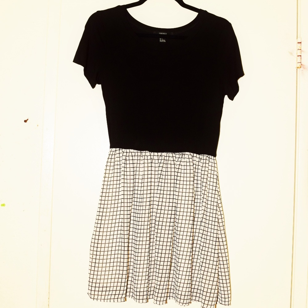 Black and White Plaid Dress from Forever 21